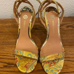 River Island heeled satin sandal